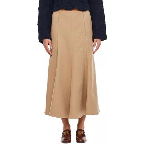 Silk Pleated Midi Skirt - Größe 42 - brown - Gabriela Hearst - Modalova