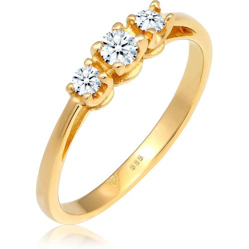 Ringe - Ring Verlobungsring Trio Diamant 0.23 ct. 585 Gelb - Gr. 54 MM - in - für Damen - Elli - Modalova