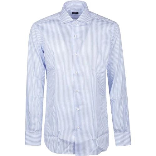 Long Sleeve Neck Shirt White - Größe 40 - Barba Napoli - Modalova