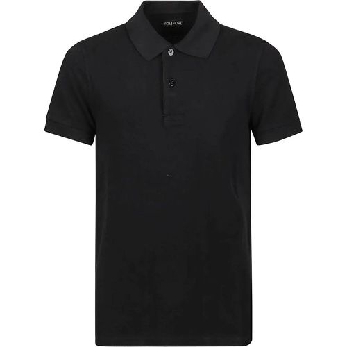 Tennis Piquet Polo Shirt Black - Größe 48 - Tom Ford - Modalova