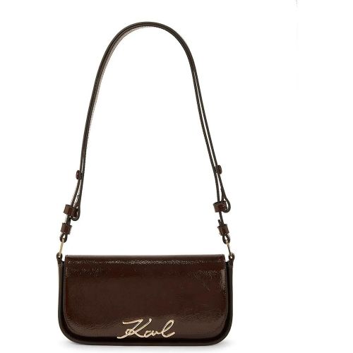 Crossbody Bags - K/Signature glänzende Umhängetasche - Gr. unisize - in - für Damen - Karl Lagerfeld - Modalova