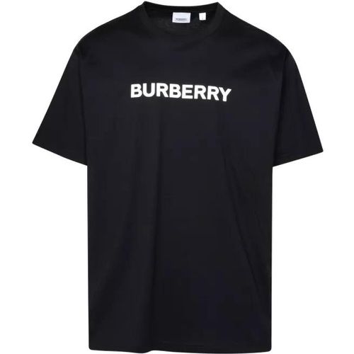 Black Cotton T-Shirt - Größe L - black - Burberry - Modalova