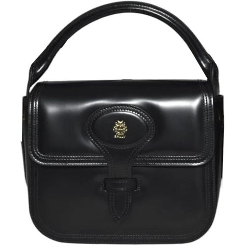 Hobo Bags - Black Glossy Leather Beckett Flap Shoulder Bag - Gr. unisize - in - für Damen - Bally - Modalova