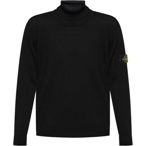 Zwarte basic rolkraag - Größe S - Stone Island - Modalova