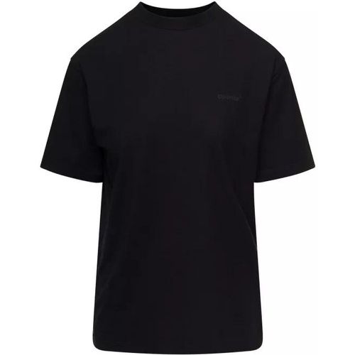 Black Crewneck T-Shirt With Tonal Logo And Diag Pr - Größe XS - black - Off-White - Modalova