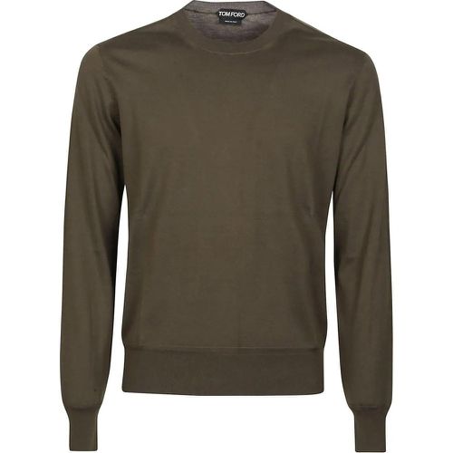 Long Sleeve Sweater Green - Größe 48 - Tom Ford - Modalova