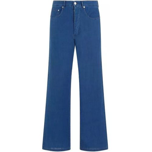 Indigo Blue Cotton Chambray 5 Pockets Pants - Größe 50 - blue - Palm Angels - Modalova