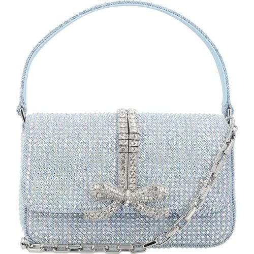 Totes & Shopper - BLUE RHINESTONE DENIM BAGUETTE - Gr. unisize - in - für Damen - self-portrait - Modalova