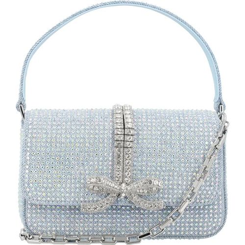 Totes & Shopper - BLUE RHINESTONE DENIM SHOULDER BAG - Gr. unisize - in - für Damen - self-portrait - Modalova