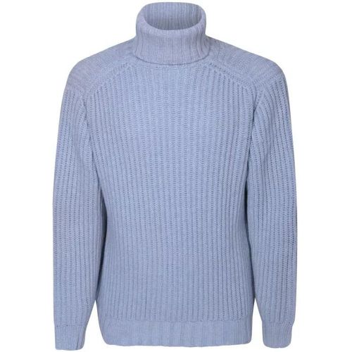Light Blue Cashmere Pullover - Größe 48 - blue - Dell'oglio - Modalova