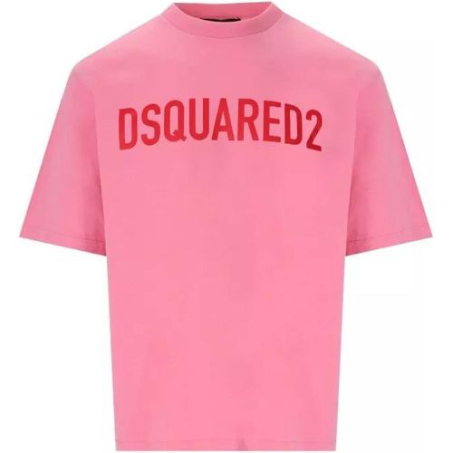 Pink Loose Fit T-Shirt - Größe L - pink - Dsquared2 - Modalova