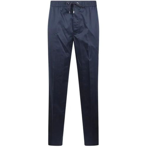 Cotton Crêpe Jogging Trousers - Größe 50 - blau - Moncler - Modalova