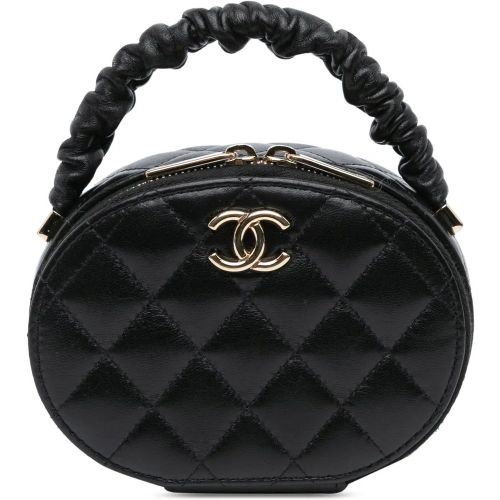 Totes & Shopper - CC Lambskin Ruched Oval Top Handle Bag - Gr. unisize - in - für Damen - Chanel - Modalova