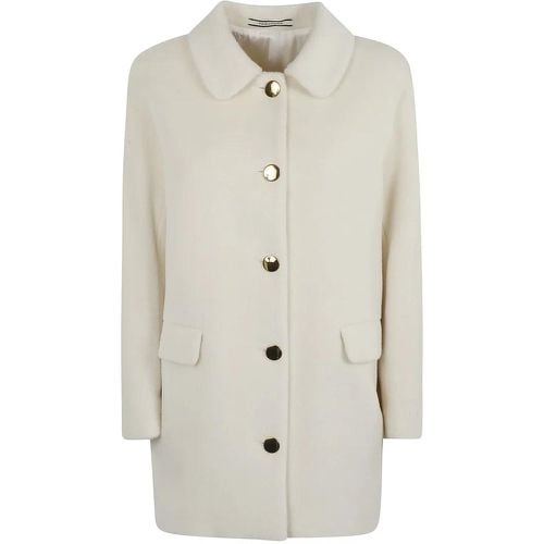 Elegant White Alpaca Coat - Größe 38 - Tagliatore - Modalova