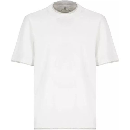 Cotton T-Shirt - Größe L - white - BRUNELLO CUCINELLI - Modalova