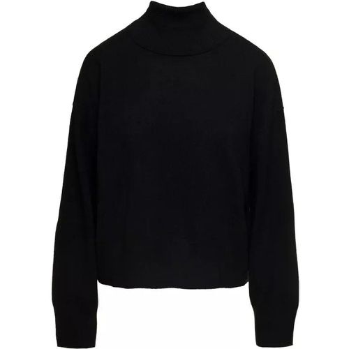 Black Mock Neck Sweatshirt With Long Sleeves In Ca - Größe S - black - P.A.R.O.S.H. - Modalova