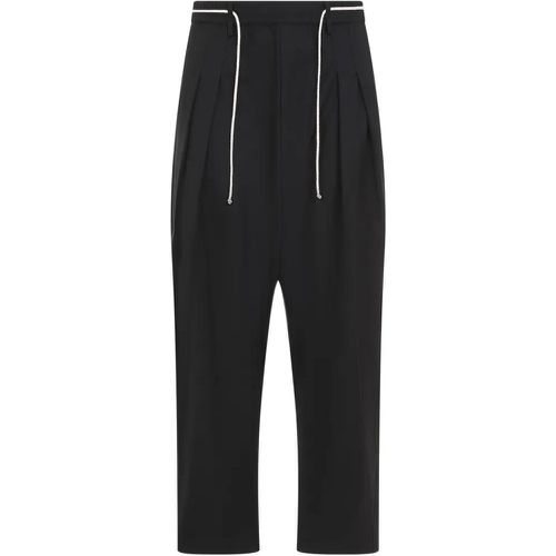 Pleated Drawstring Structured Wool Trousers - Größe L - Mordecai - Modalova