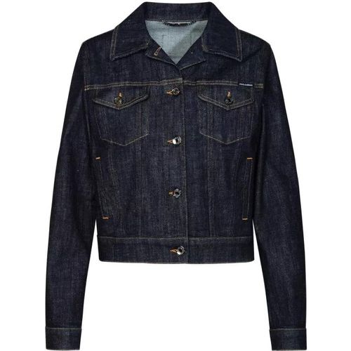 Blue Denim Jacket - Größe 40 - blue - Dolce&Gabbana - Modalova