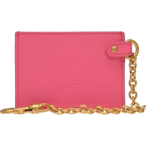 Portemonnaie - Logo Card Case Keychain - Gr. unisize - in Gold - für Damen - Bottega Veneta - Modalova