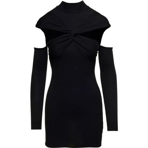 Mini Black Dress With Mock Neck And Twisted Cut-Ou - Größe M - black - Coperni - Modalova