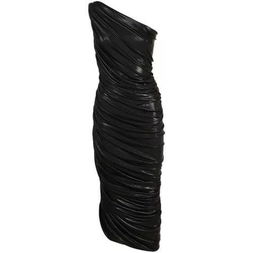 One-Shoulder Dress With Ruched - Größe L - black - Norma Kamali - Modalova