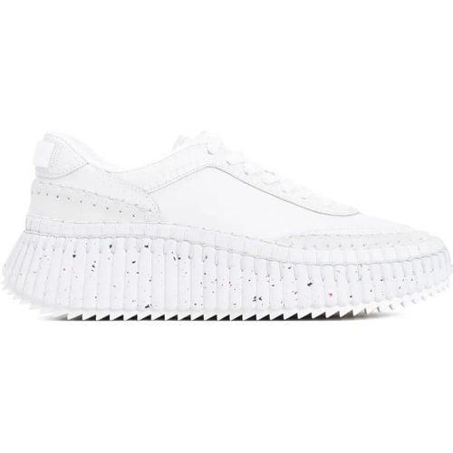 Low-Top Sneaker - Brilliant White Calf Leather Nama Sneakers - Gr. 40 (EU) - in - für Damen - Chloé - Modalova