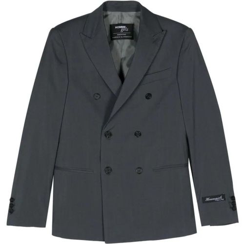 Grey Blazer With Logo - Größe 36 - HOMMEGIRLS - Modalova