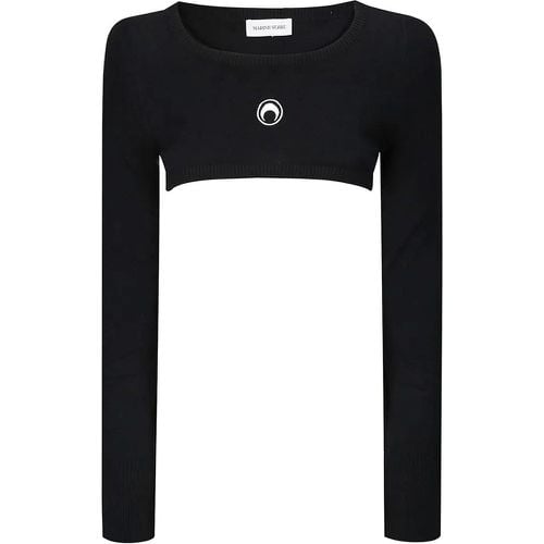 Cropped Front Logo Sweater - Größe M - Marine Serre - Modalova