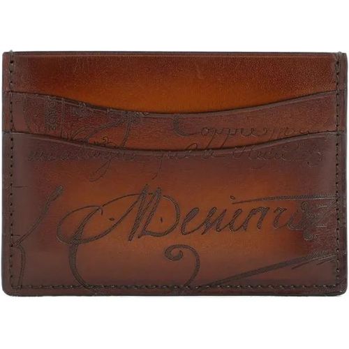 Portemonnaies - Bambou Neo Venezia Brown Leather Card Case - Gr. unisize - in - für Damen - Berluti - Modalova