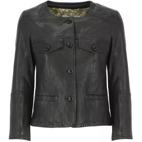 Black Leather Jacket - Größe 46 - black - Bully - Modalova
