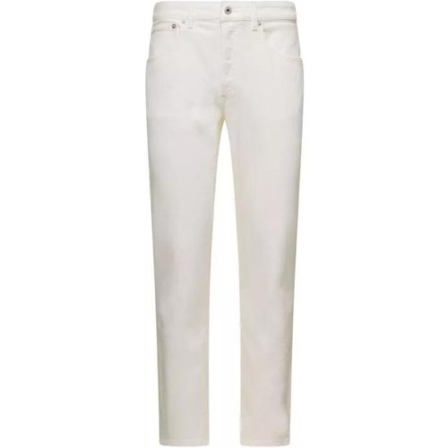 White 5-Pocket Slim Jeans With Logo Patch In Stret - Größe 34 - white - Kenzo - Modalova
