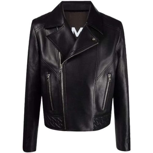 Double-Breasted Biker Jacket - Größe 52 - Balmain - Modalova