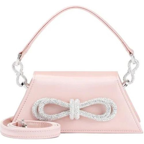 Crossbody Bags - Nude Satin Samantha Bag Double Bow Handbag - Gr. unisize - in Rosa - für Damen - Mach&Mach - Modalova