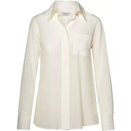 White Silk Shirt - Größe 40 - white - Lanvin - Modalova