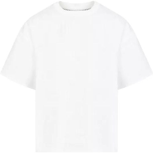 Double Layer Striped White Cotton T-Shirt - Größe S - Bottega Veneta - Modalova