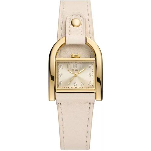 Uhr - Harwell Three-Hand LiteHide™ Leather Watch - Gr. unisize - in Weiß - für Damen - Fossil - Modalova