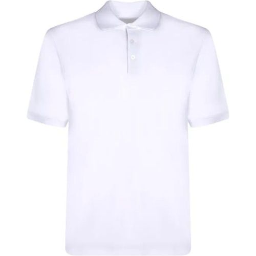 Cotton Pique Polo Shirt - Größe L - white - BRUNELLO CUCINELLI - Modalova