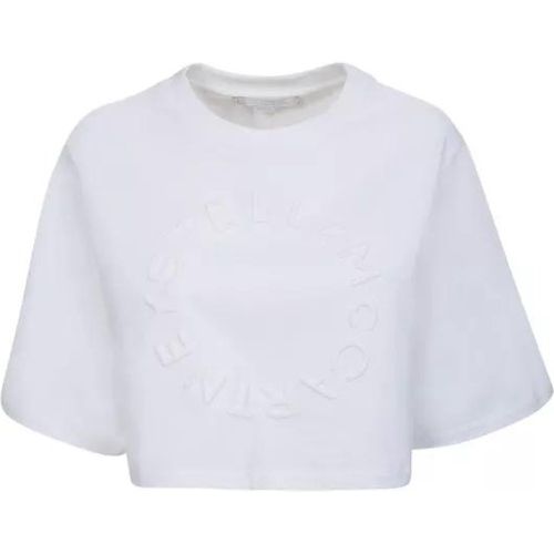Logo Crop T-Shirt - Größe M - white - Stella Mccartney - Modalova