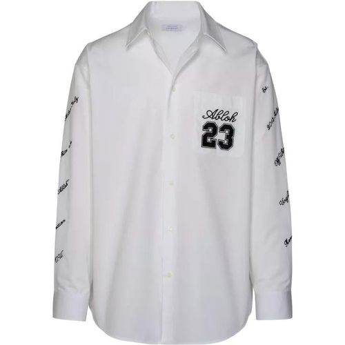 Logo 23' White Cotton Shirt - Größe L - white - Off-White - Modalova