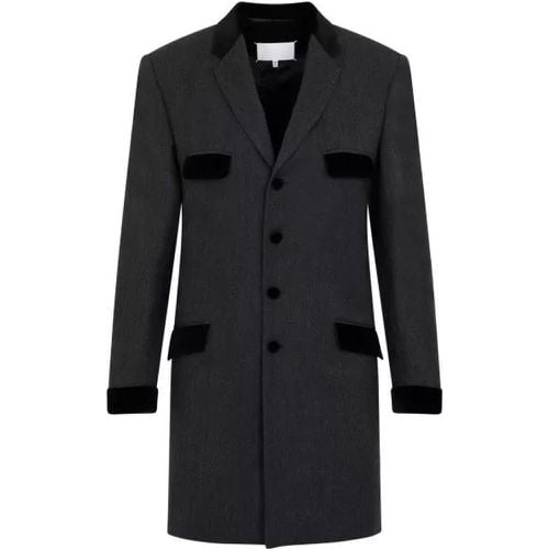 Charcoal Wool Long Jacket - Größe 38 - Maison Margiela - Modalova