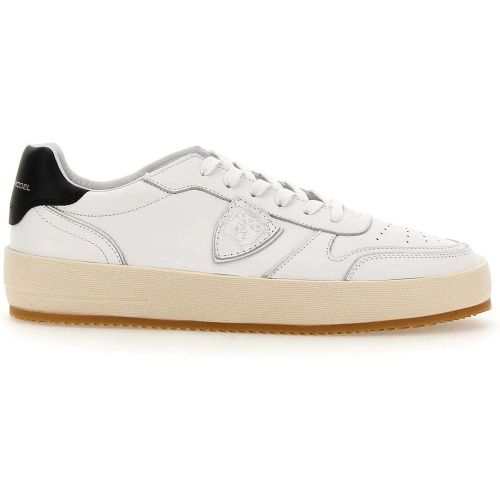 Low-Top Sneaker - Nice Low White Black Sneaker - Gr. 39 (EU) - in - für Damen - Philippe Model - Modalova