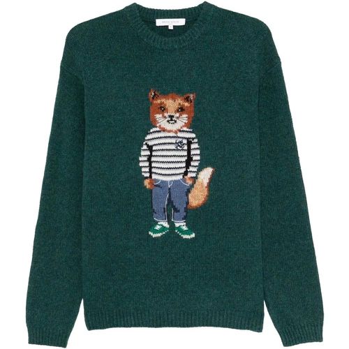 Dressed fox intarsia jumper divers - Größe L - Maison Kitsune - Modalova