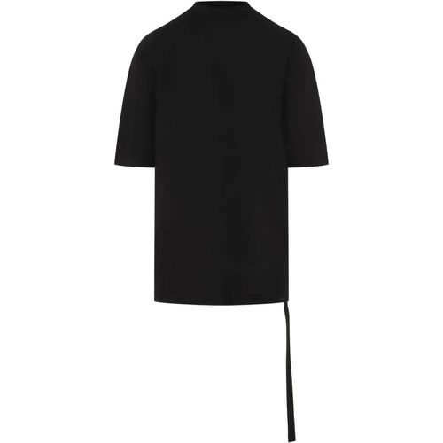 Black Cotton Jumbo Short Sleeves T-Shirt - Größe L - Rick Owens - Modalova