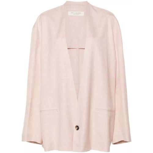 Light Pink No Lapel Jacket - Größe 38 - pink - Philosophy Di Lorenzo Serafini - Modalova