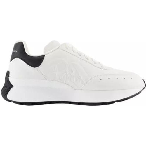 Low-Top Sneaker - Sprint Runner Sneakers - Leather - White/Black - Gr. 35 (EU) - in - für Damen - alexander mcqueen - Modalova