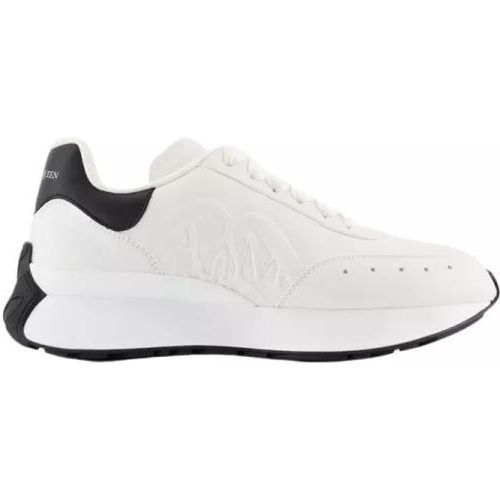 Low-Top Sneaker - Sprint Runner Sneakers - Leather - White/Black - Gr. 38 (EU) - in - für Damen - alexander mcqueen - Modalova