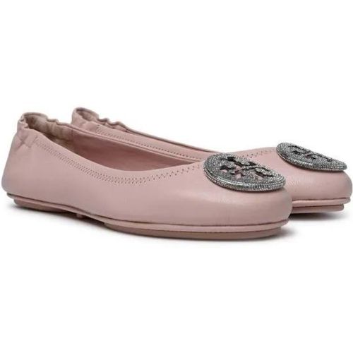 Loafers & Ballerinas - Minnie Travel Leather Ballet Flats - Gr. 8 - in Rosa - für Damen - TORY BURCH - Modalova