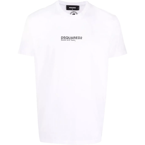 T-Shirt mit Logo-Print - Größe M - white - Dsquared2 - Modalova