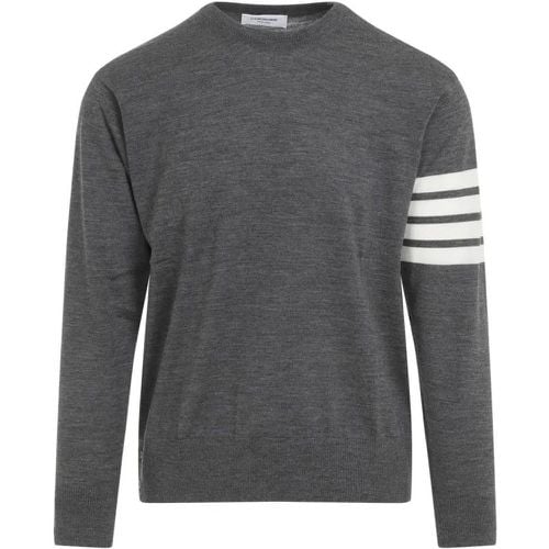 Medium Gray Wool 4-Bar Pullover - Größe 2 - Thom Browne - Modalova