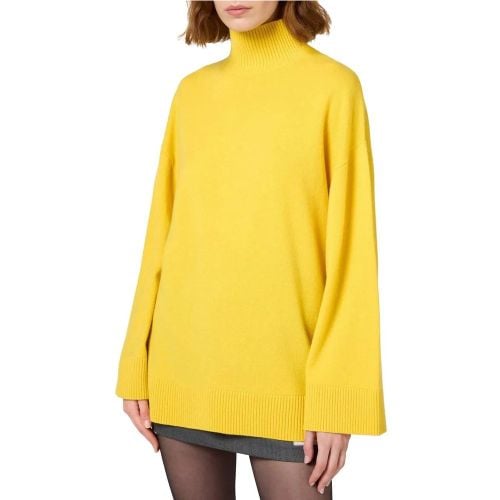 Pull Jaune long col montant oversize logo dos alin - Größe IT 44 - Elisabetta Franchi - Modalova